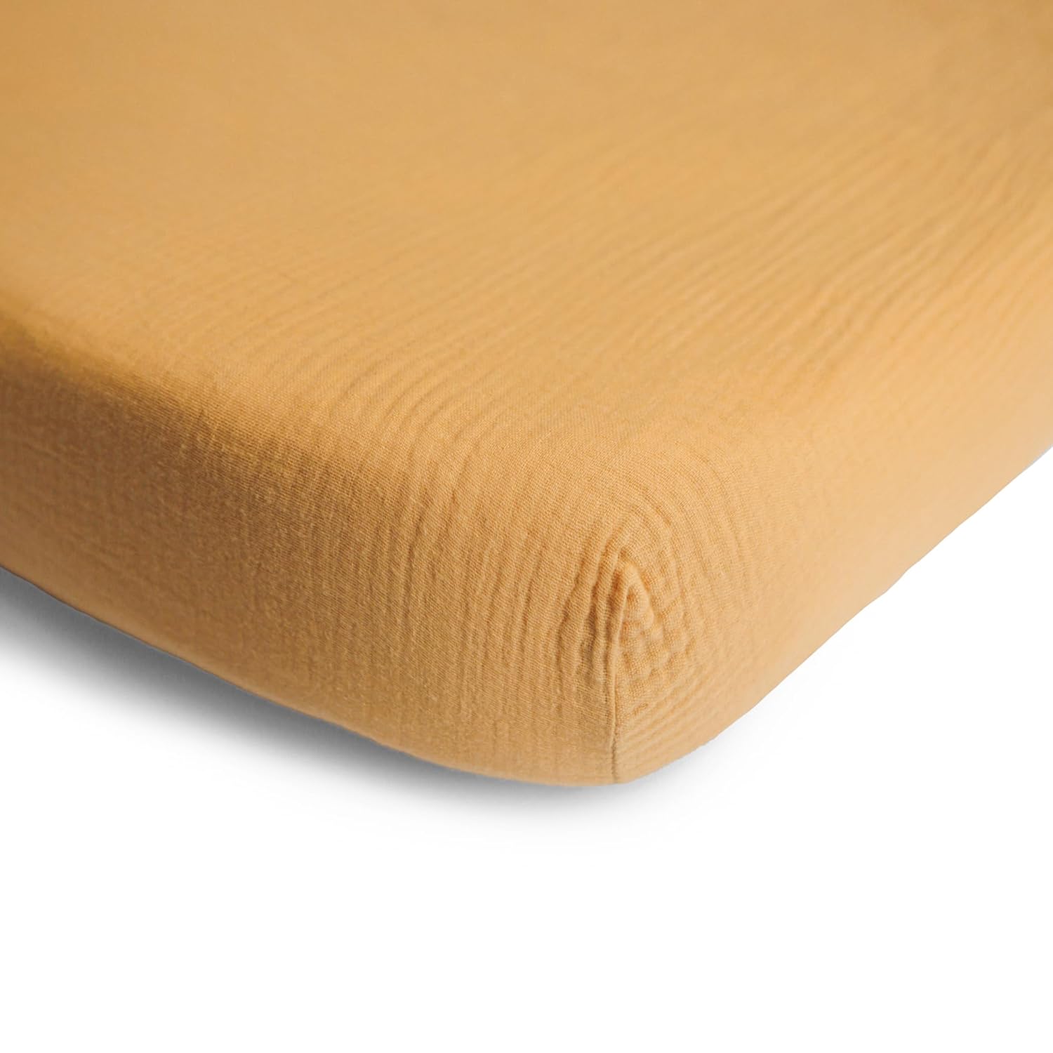 Mushie Crib Sheet Small Fall Yellow - Laadlee