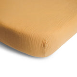 Mushie Crib Sheet Small Fall Yellow - Laadlee