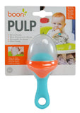 Boon Pulp Silicone Feeder For Solids - Orange/Blue