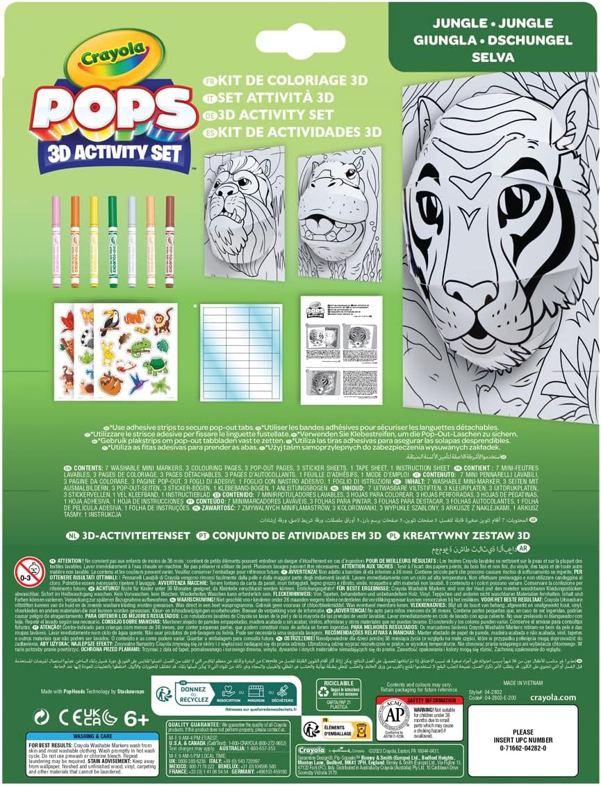 Crayola Pops 3D Activity Set - Jungle - Laadlee