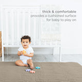 Ubbi Padded Floor Mat & Washable Musline Cover - Taupe