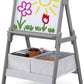 Delta Children Classic Kids Whiteboard  / Dry Erase Easel - Grey