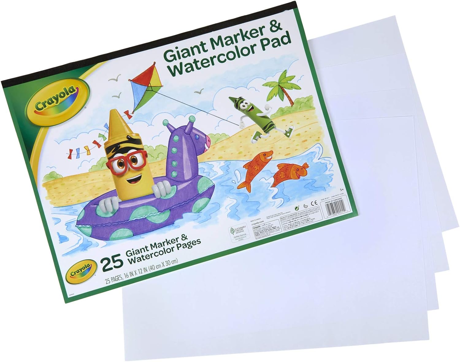 Crayola Watercolor Pad with Giant Marker - 25 pages - Laadlee