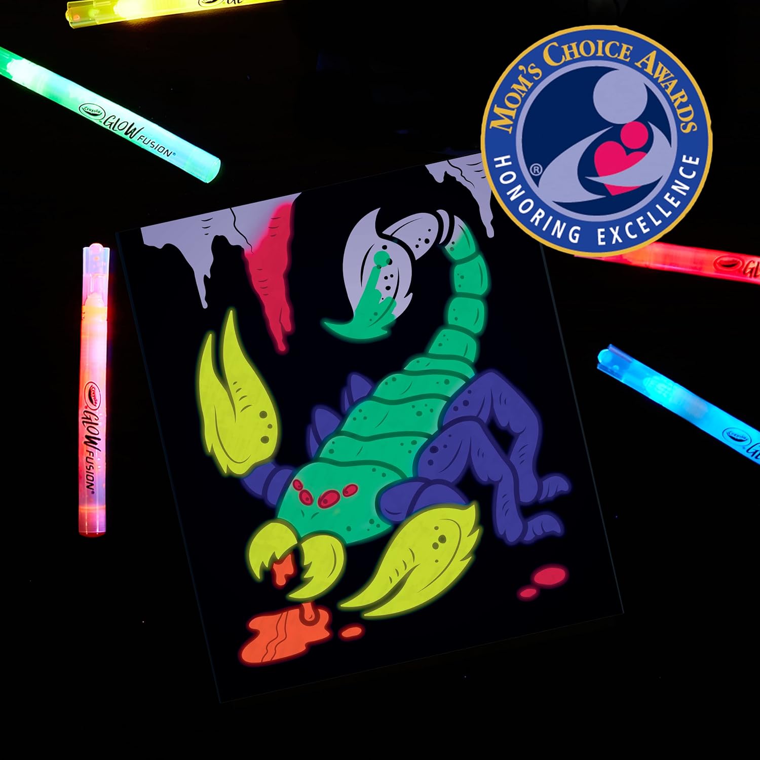 Crayola Mythical Creatures Glow Fusion  Marker Coloring Set - Laadlee