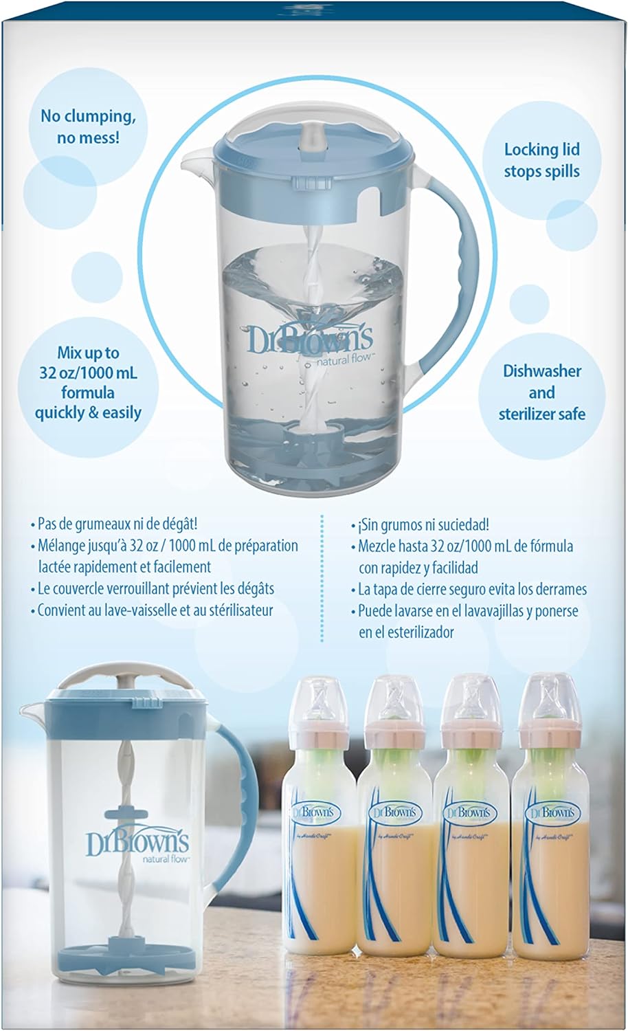 Dr. Brown's Formula Mixing Pitcher - Blue - Laadlee