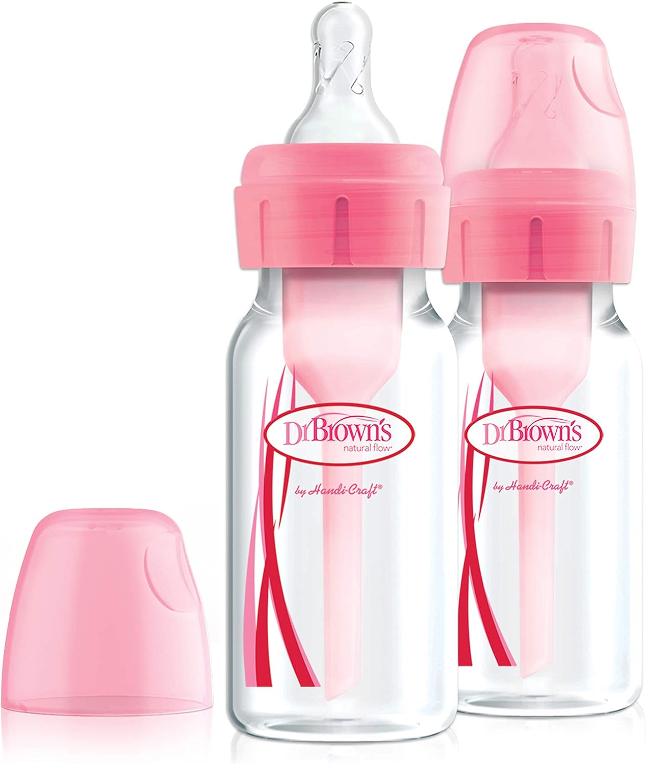 Dr. Brown's PP Narrow Options+ Bottle 120ml - Pink - Pack of 2 - Laadlee