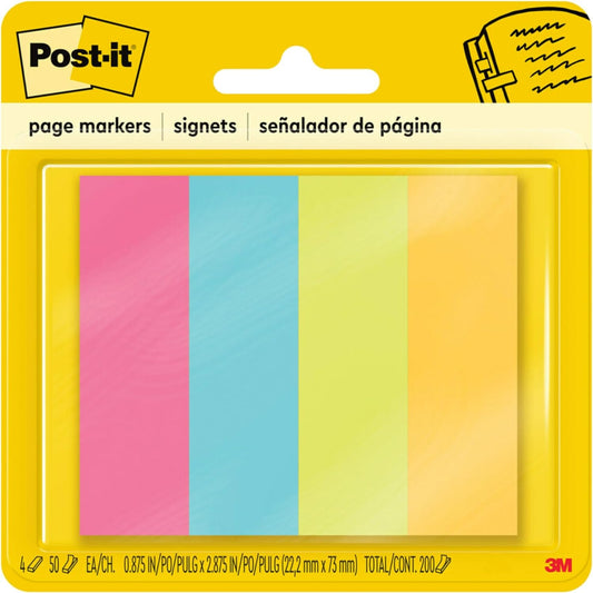 3M Post-it Page Marker Assorted Colors -22.2mm x 73mm