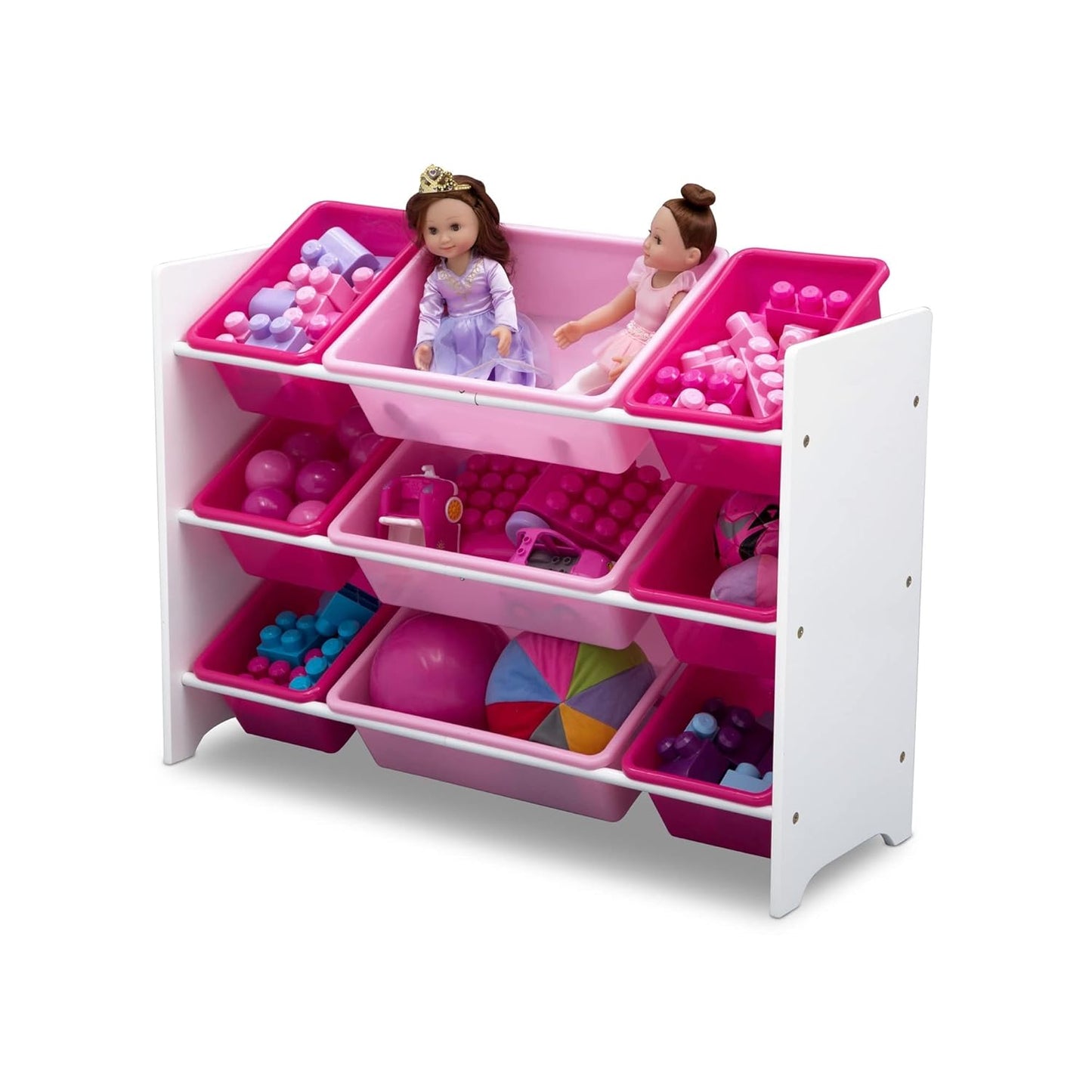 Delta Children Mysize 9 Plastic Bin Organizer - White