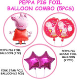 Brain Giggles Peppa Pig Foil Balloons for Birthday Decorations –  5 Pcs