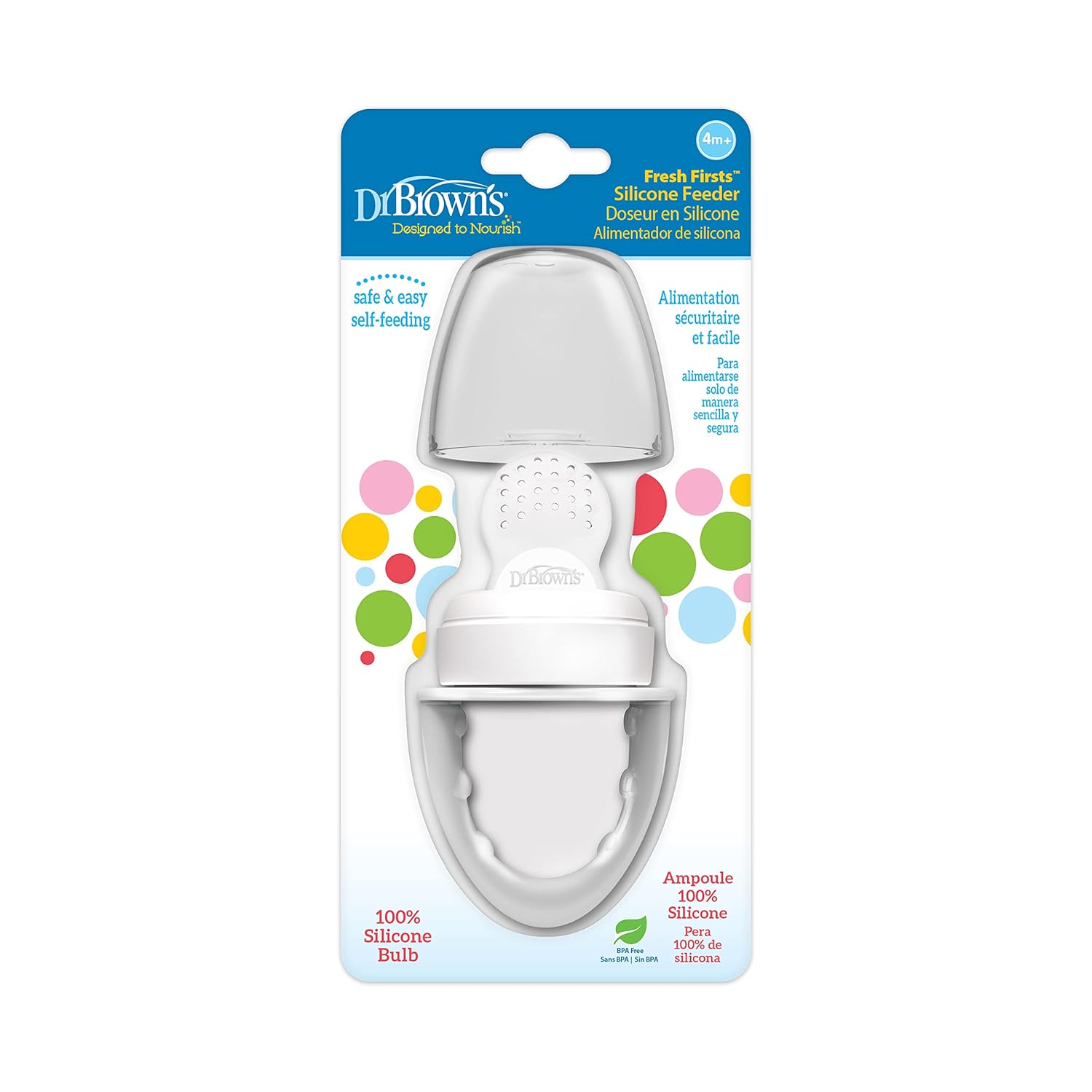 Dr. Brown's Fresh Firsts Silicone Feeder - Grey - Laadlee