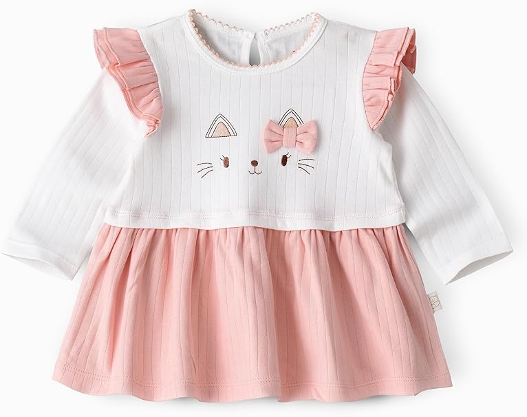 Elegant Kids Long Sleeve Dress - Cat - Laadlee
