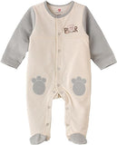 Elegant Kids Front Open Sleepsuit - Bear - Laadlee