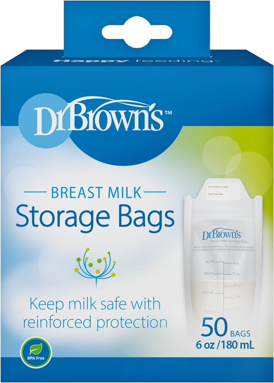 Dr. Brown's Breastmilk Storage Bag (180 ml) - Pack of 50