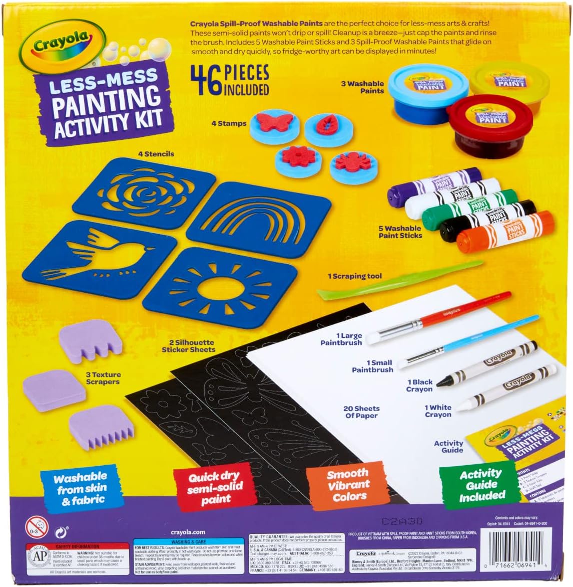 Crayola Less Mess Painting Activity Kit - Laadlee
