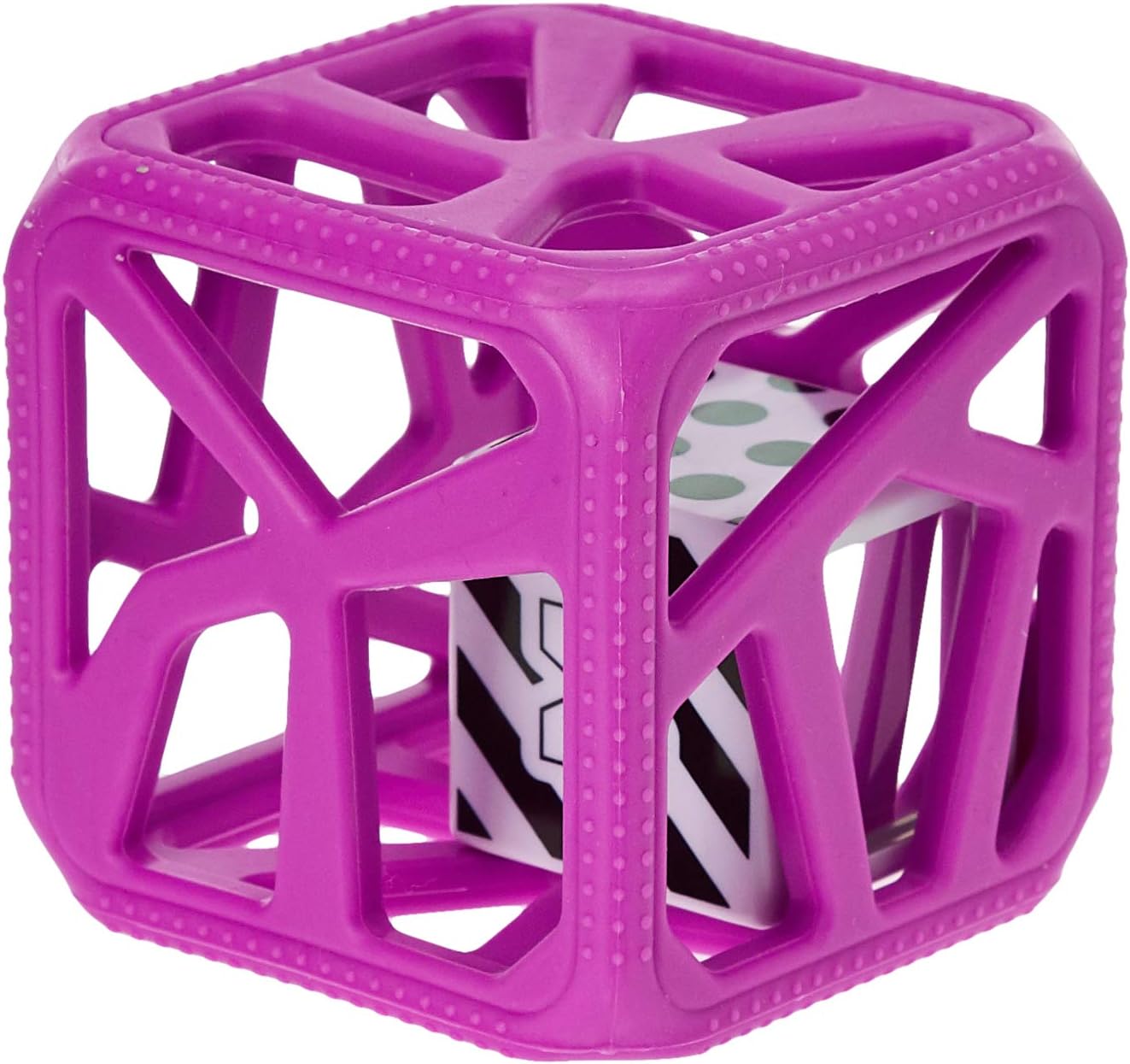 Malarkey Kids Chew Cube Easy Grip Teether Rattle - Purple - Laadlee
