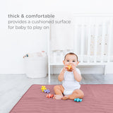Ubbi Padded Floor Mat & Washable Muslin Cover - Fig Blossom