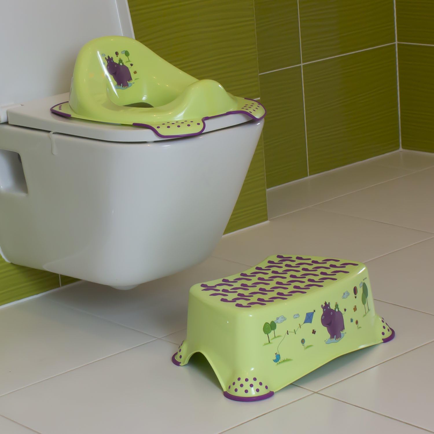 keeeper-hippo-step-stool-with-anti-slip-function-lime-