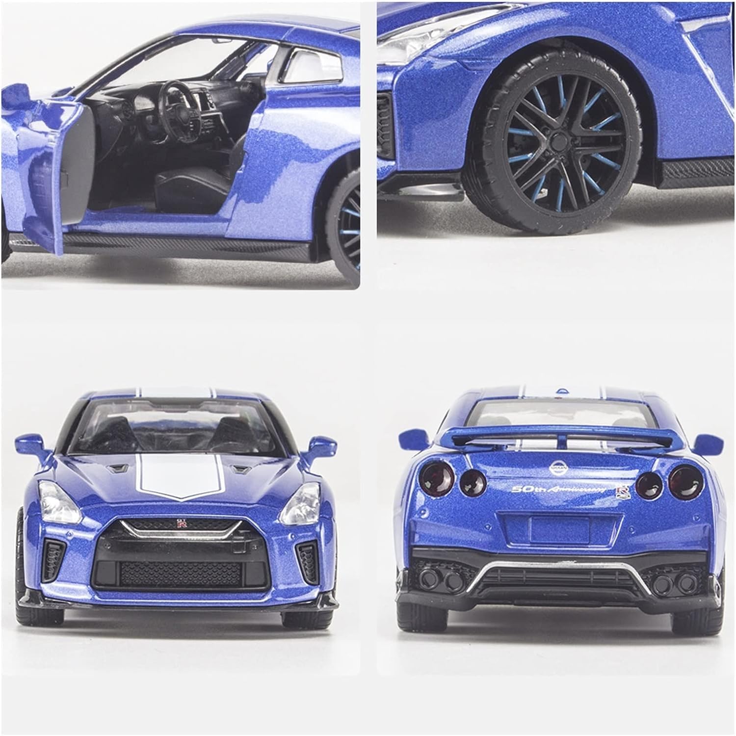 MSZ Nissan GT-R (R35) Car 1:32 Die-Cast Replica - Blue - Laadlee