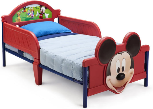 Delta Children Mickey Mouse 3D Footboard Toddler Bed With Guardrail