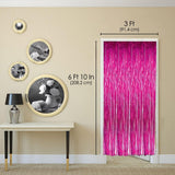 Brain Giggles Pink Metallic Foil Fringe Curtain 6Ft x 3Ft (Pack of 2)