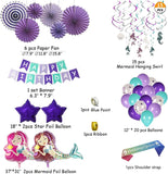 Brain Giggles Mermaid Birthday Party Decoration Set -  51 Pcs