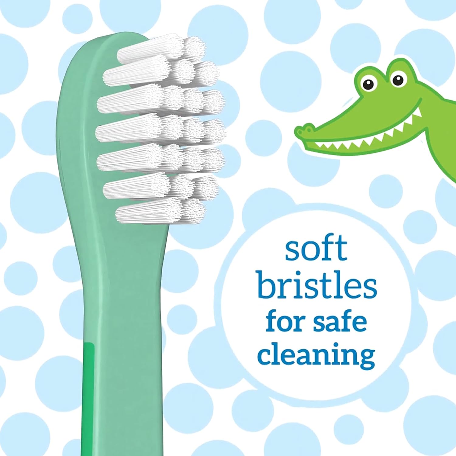 Dr. Brown's Toddler Crocodile Toothbrush - Green - Laadlee