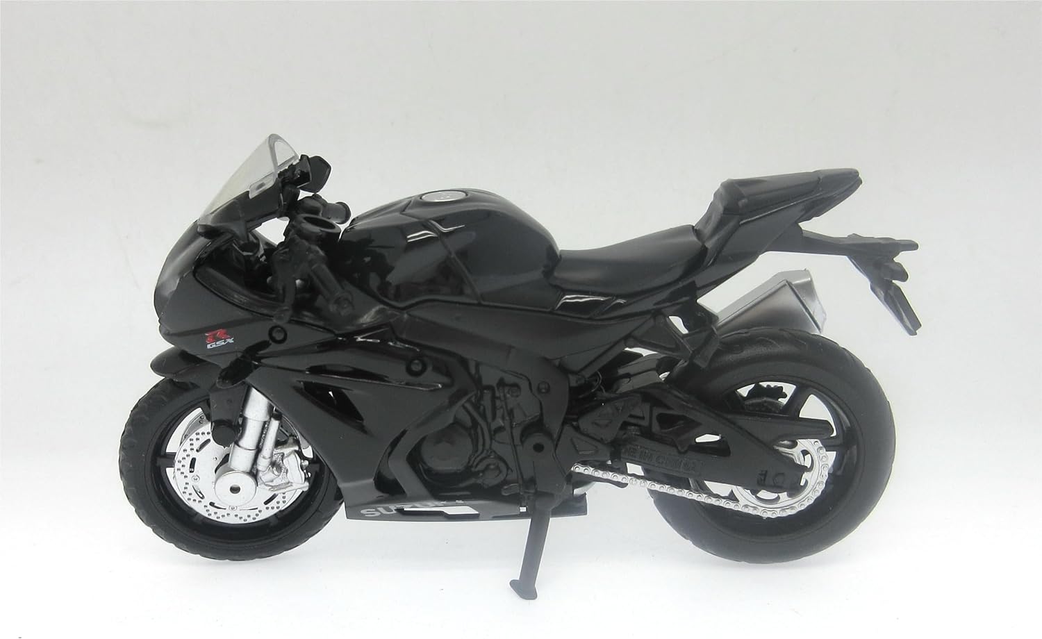 MSZ Suzuki GSX-R1000 Bike 1:18 Die-Cast Replica - Black - Laadlee