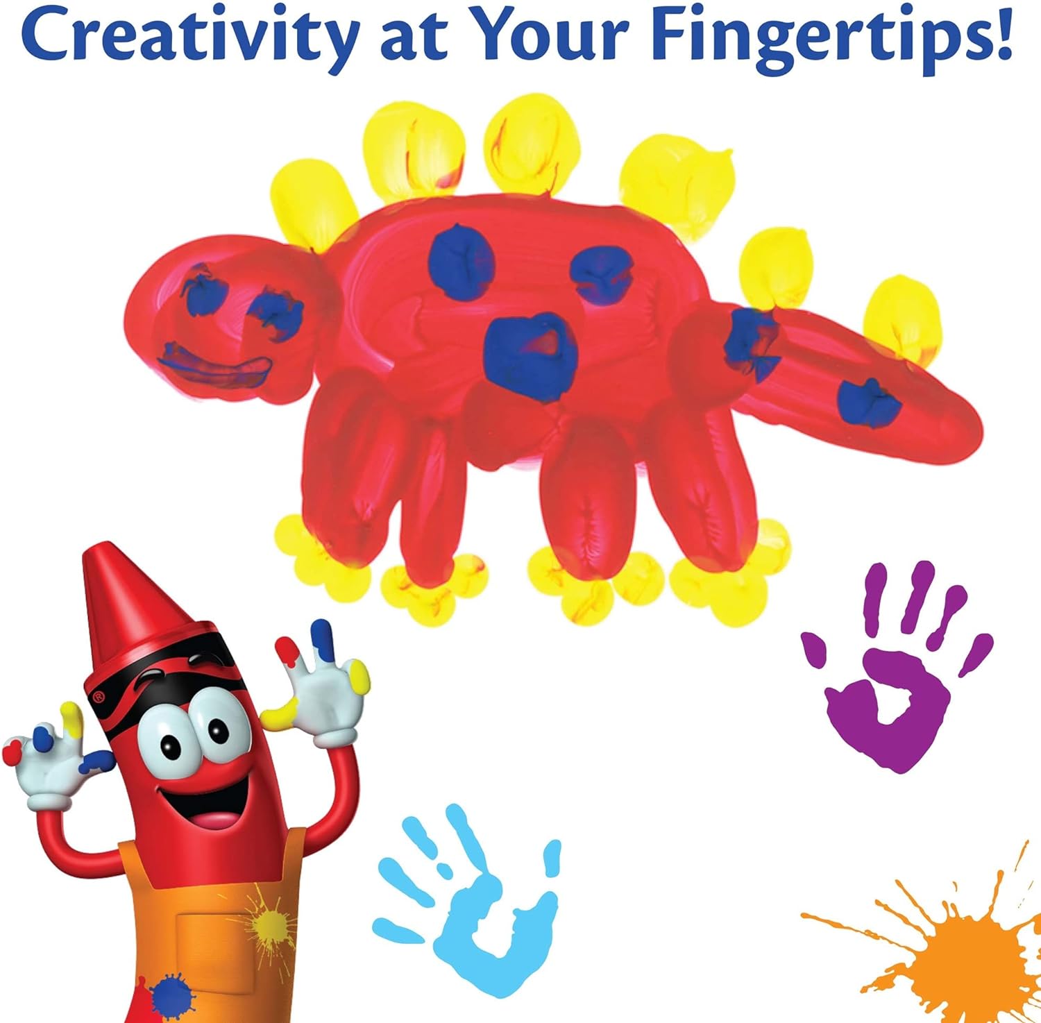 Crayola Washable Fingerpaint - Pack of 3 (Red Blue Yellow) - Laadlee