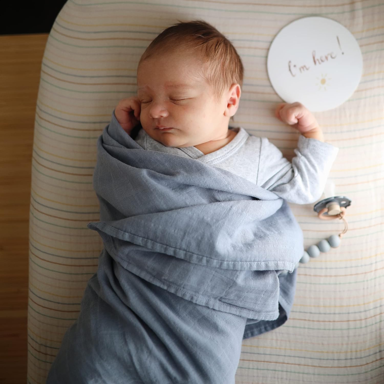 Mushie Swaddle - Tradewinds - Laadlee