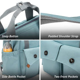 Little Story Elite Diaper Bag with Stroller Hooks & Changing Mat - Blue