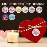 Brain Giggles Self Adhesive Happy Birthday Sticker Roll - 500 Pcs 8 Different Design