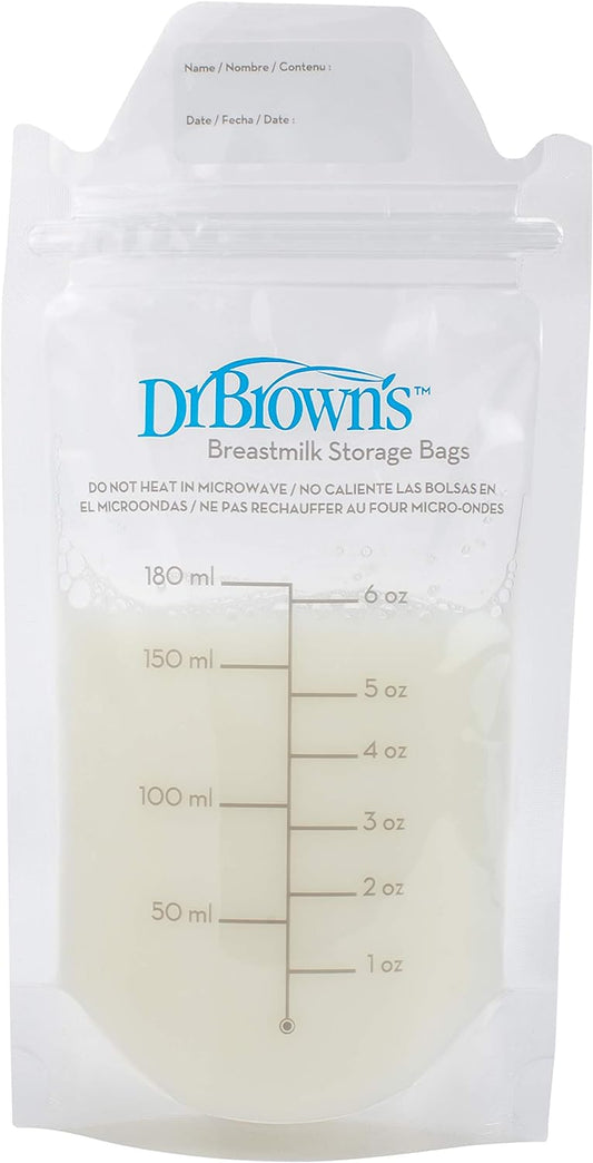 Dr. Brown's Breastmilk Storage Bag (180 ml) - Pack of 50