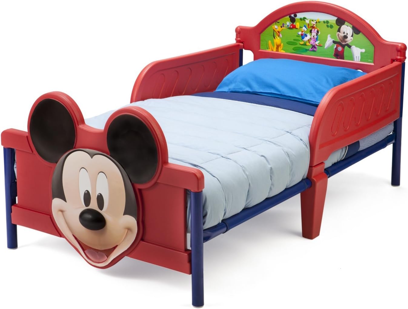 Delta Children Mickey Mouse 3D Footboard Toddler Bed With Guardrail