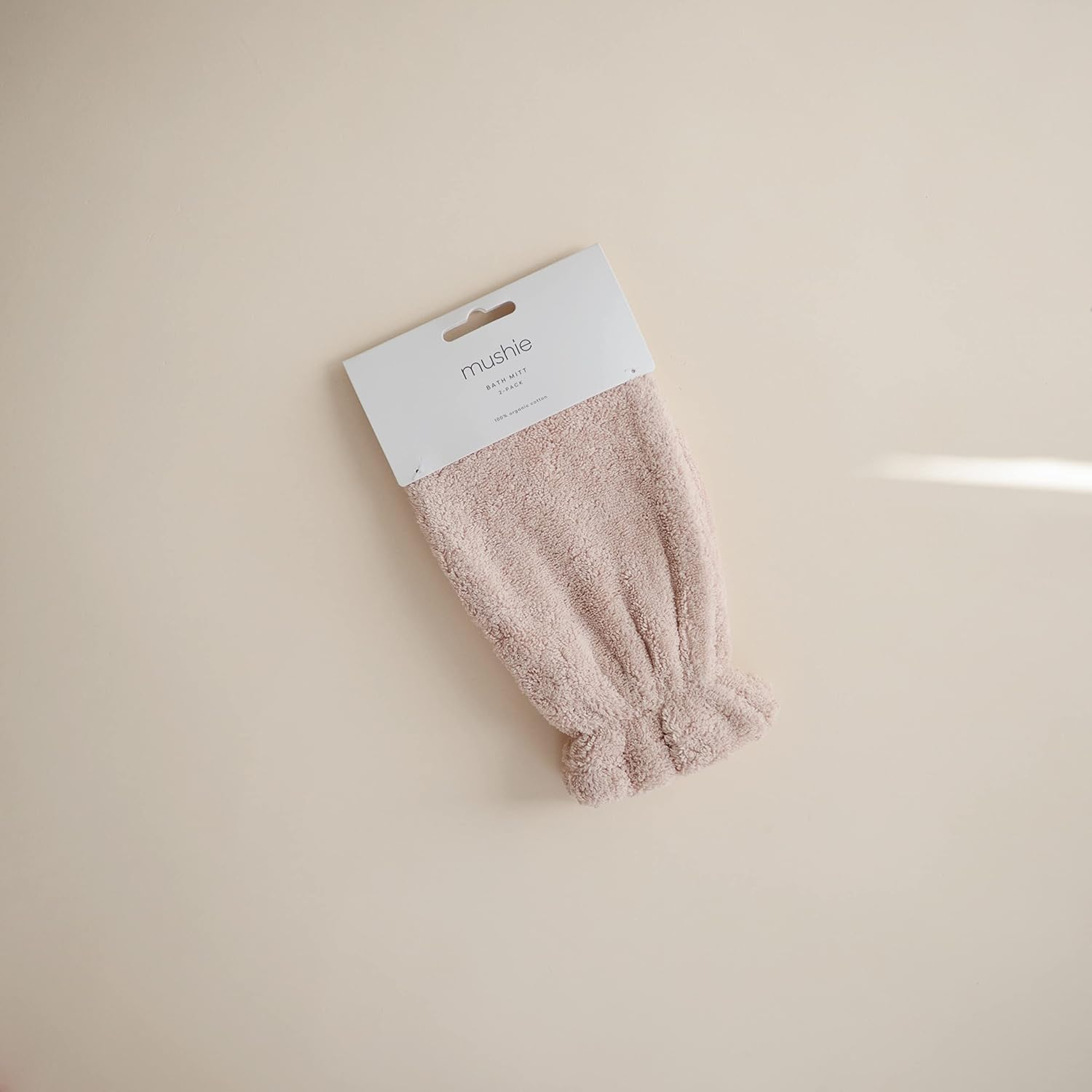 Mushie Bath Mitt 2-Pack Blush - Laadlee