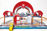 Hape Grand City Station Railway Set With Projector And Recorder