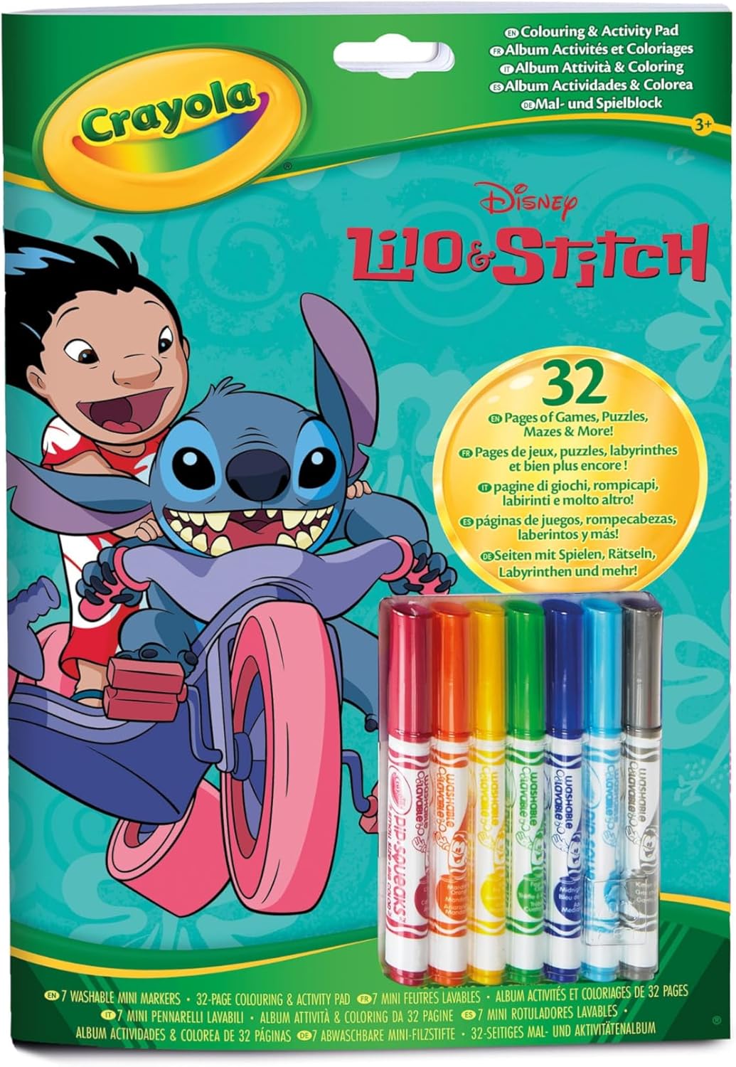 crayola-lilo-stitch-activity-set-with-32-page-colouring-book-and-7-washable-mini-felt-tip-pens-2