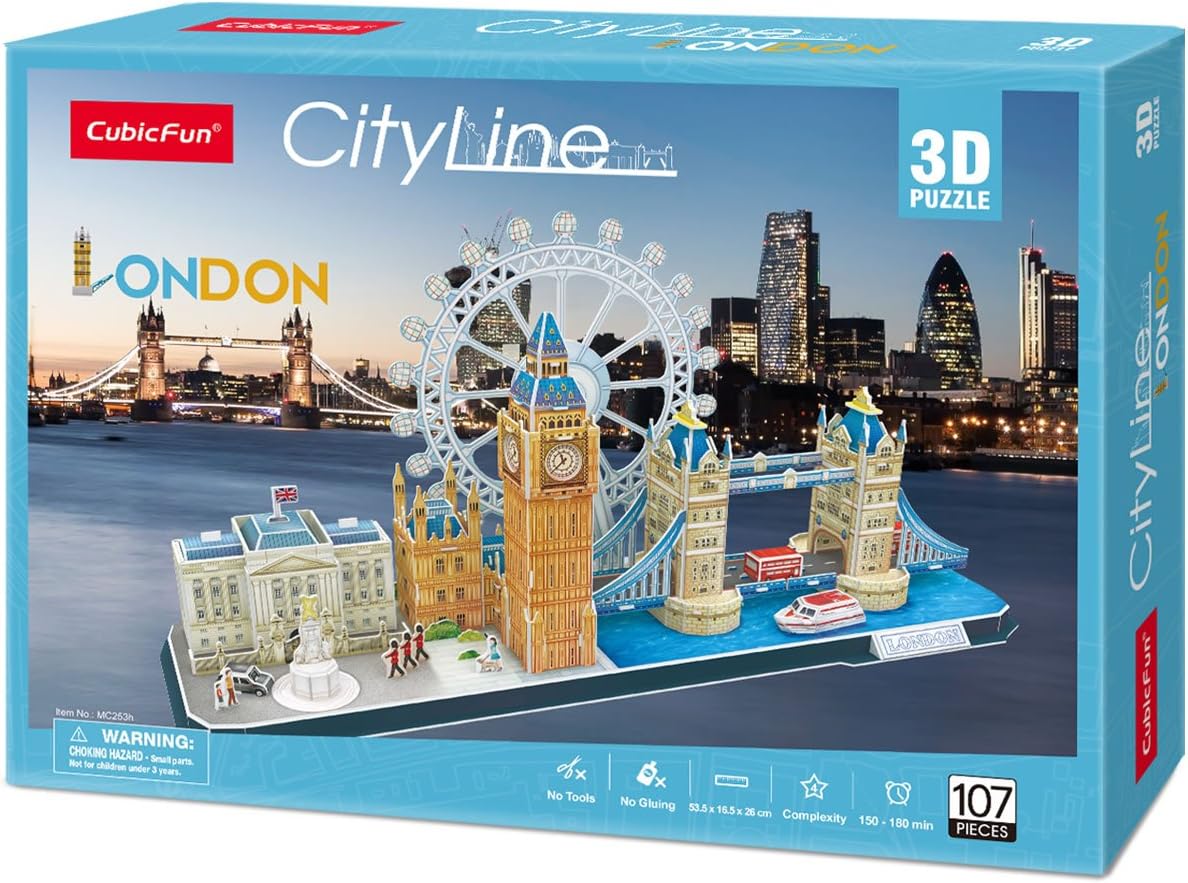 Cubicfun 3D Puzzle Cityline London - 107Pcs