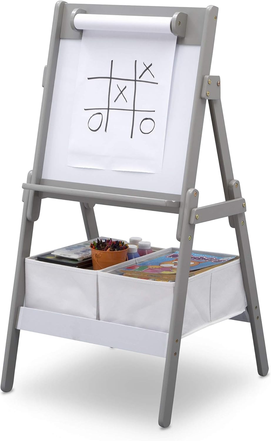 Delta Children Classic Kids Whiteboard  / Dry Erase Easel - Grey