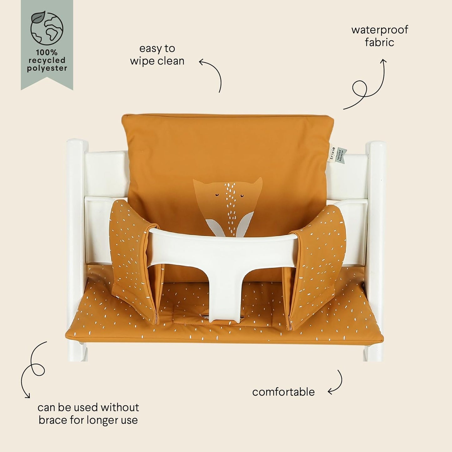 Trixie Waterproof High Chair Cushion - Mr. Fox