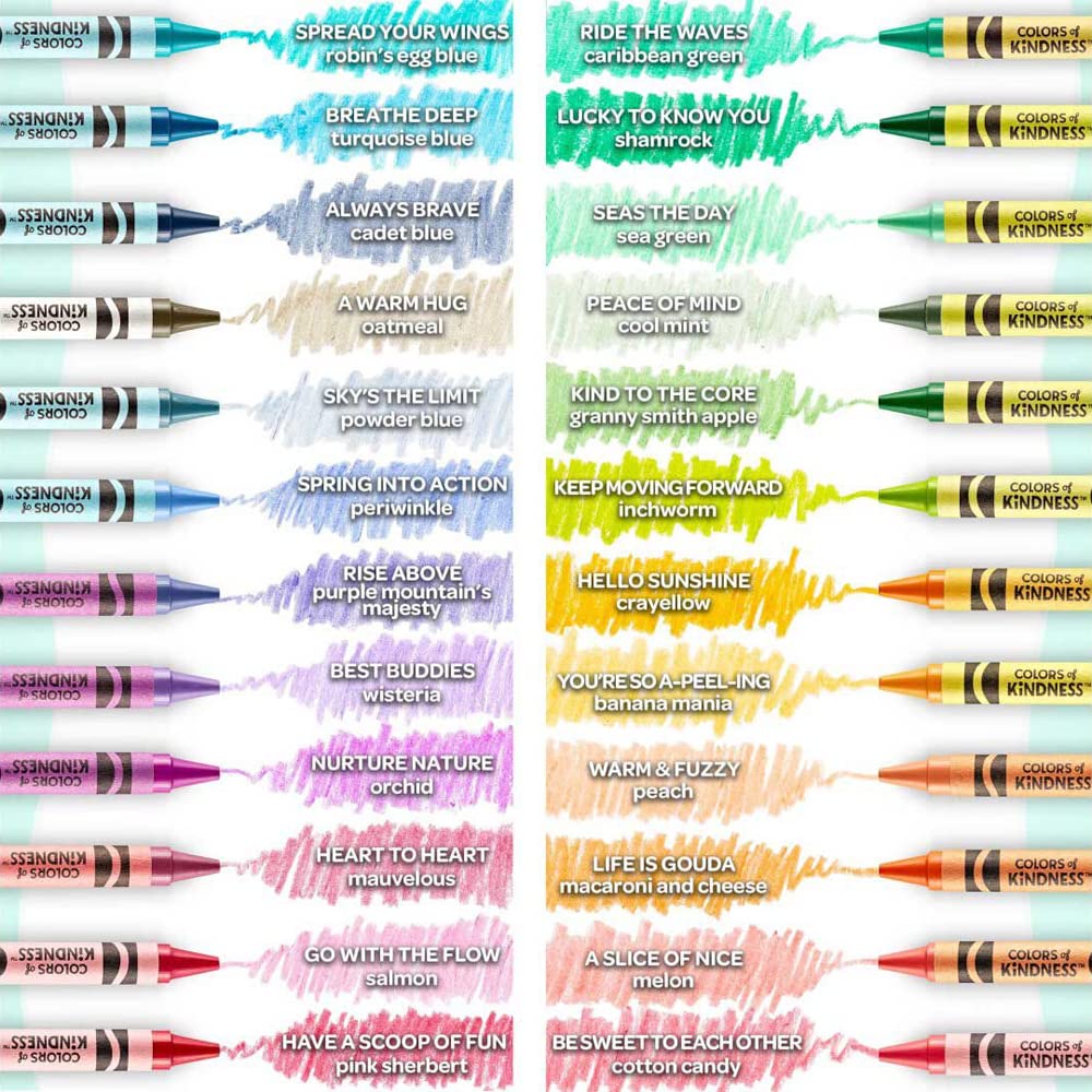 Crayola Colors of Kindness Special Edition Crayons - Pack of 24 - Laadlee