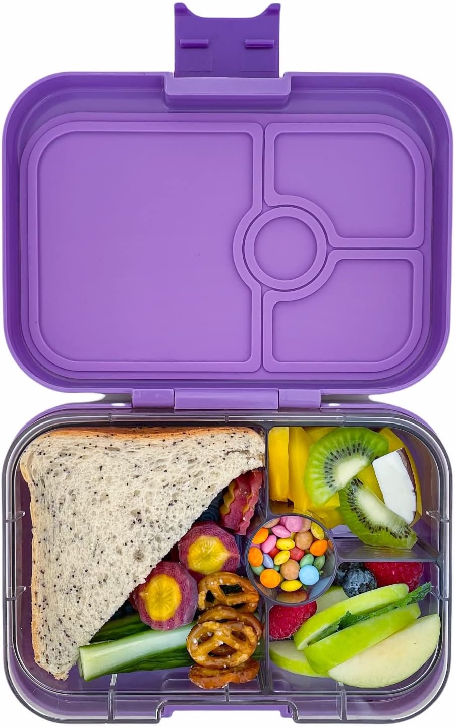 Yumbox Panino  4 Compartment Panda Lunch Box - Dreamy Purple