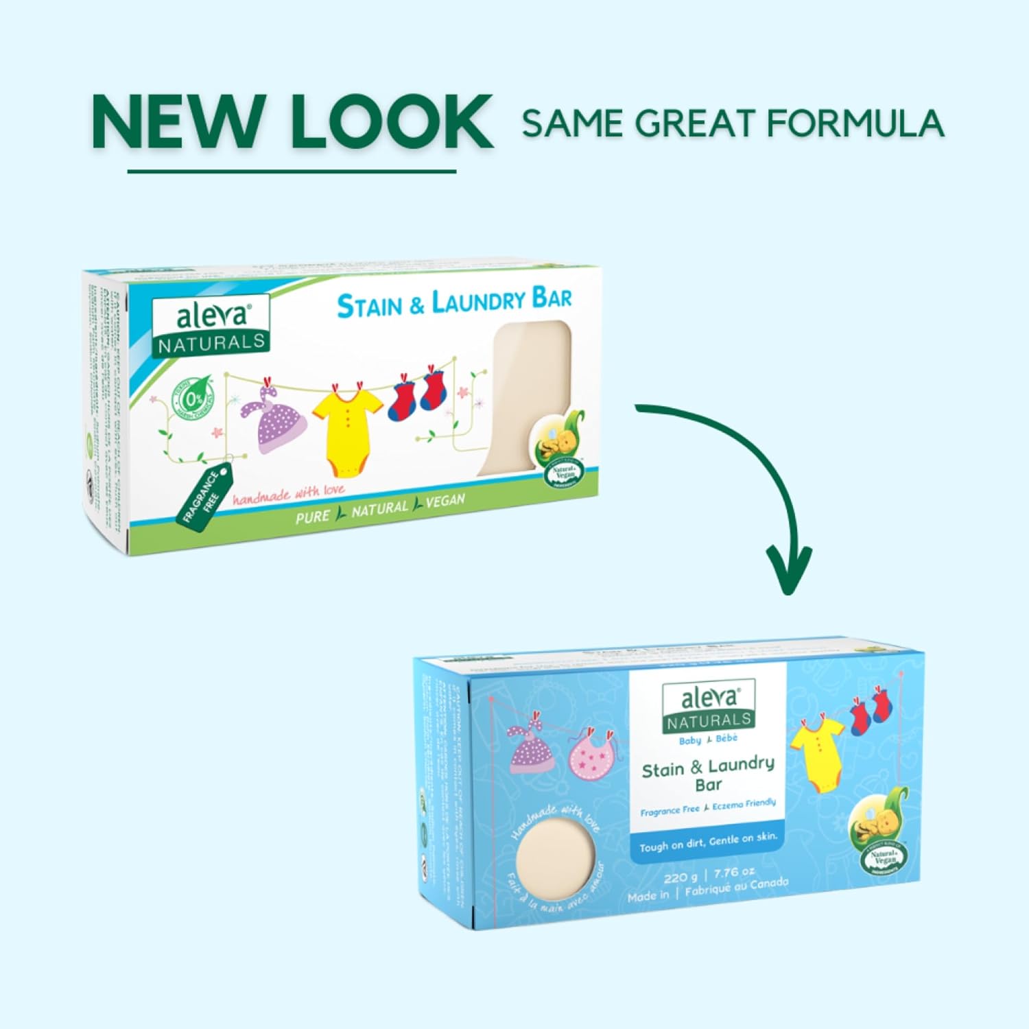 Aleva Naturals Stain & Laundry Bar - 220gm - Laadlee