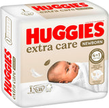 Huggies Extra Care Newborn - Size 1 Up to 5kg, Carry Pack - 21pcs