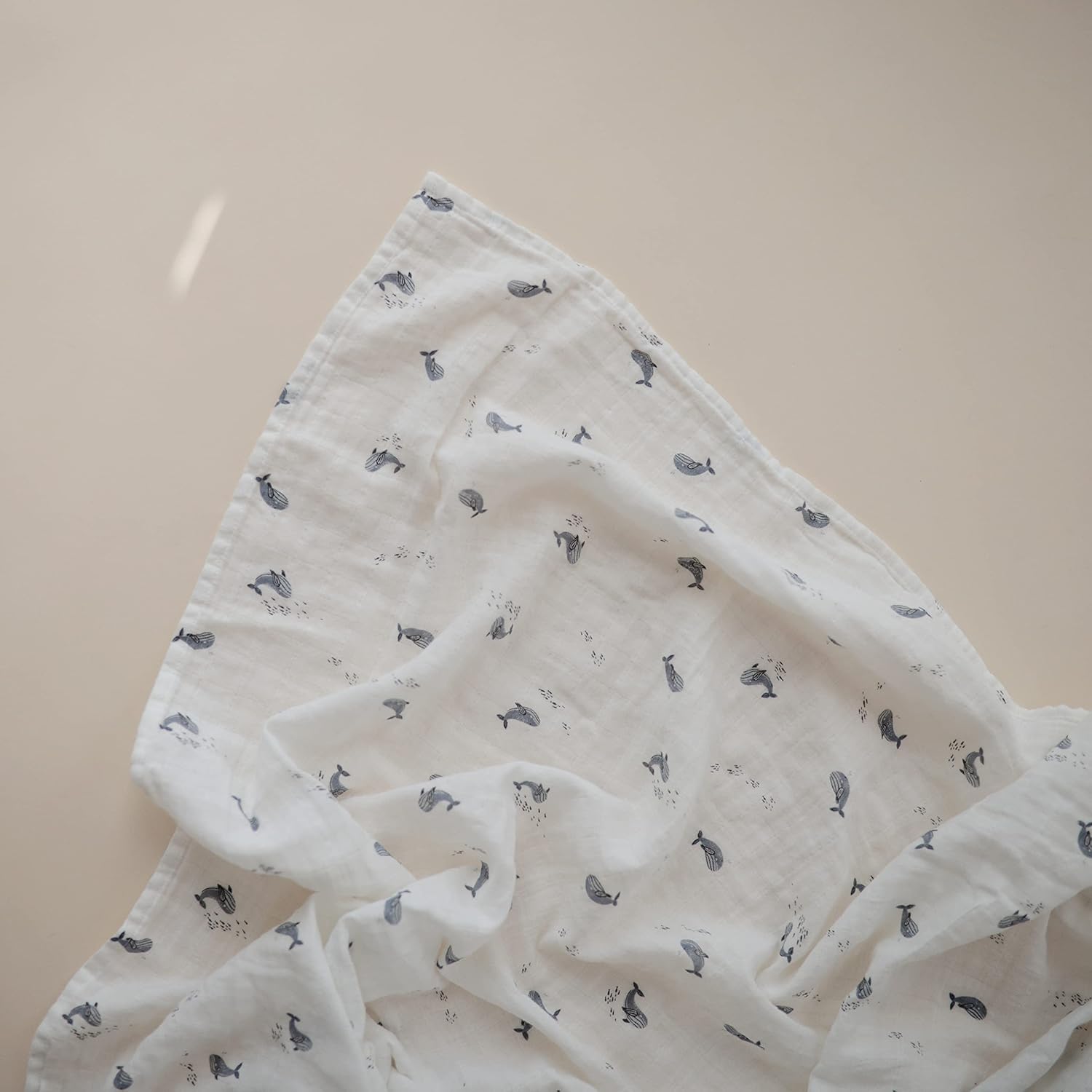 Mushie Swaddle - Whales - Laadlee