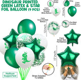 Brain Giggles Dinosaur Birthday Decorations Balloons - 9 Pcs Set
