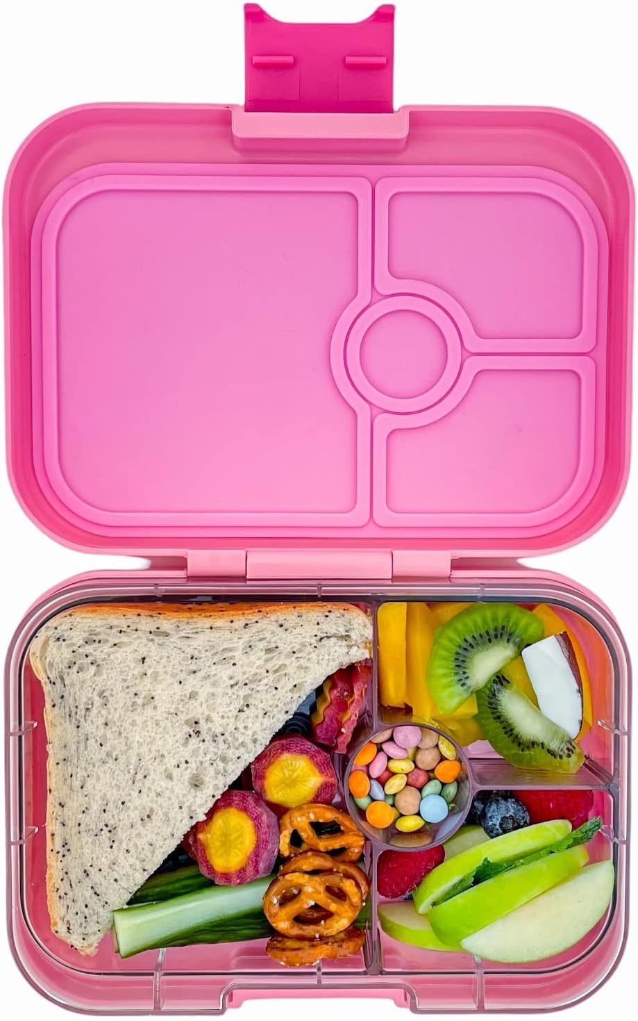 Yumbox Panino  4 Compartment Panda Lunch Box - Power Pink