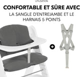 Hauck Highchair Pad Select Muslin - Dark Grey