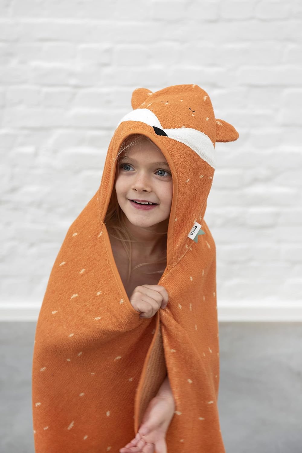 Trixie Hooded Towel - Mr. Fox (75Cm X 75Cm) - Laadlee