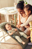 BabyBjorn Bliss Woven Bouncer With Petal Quilt Design - Dark Green
