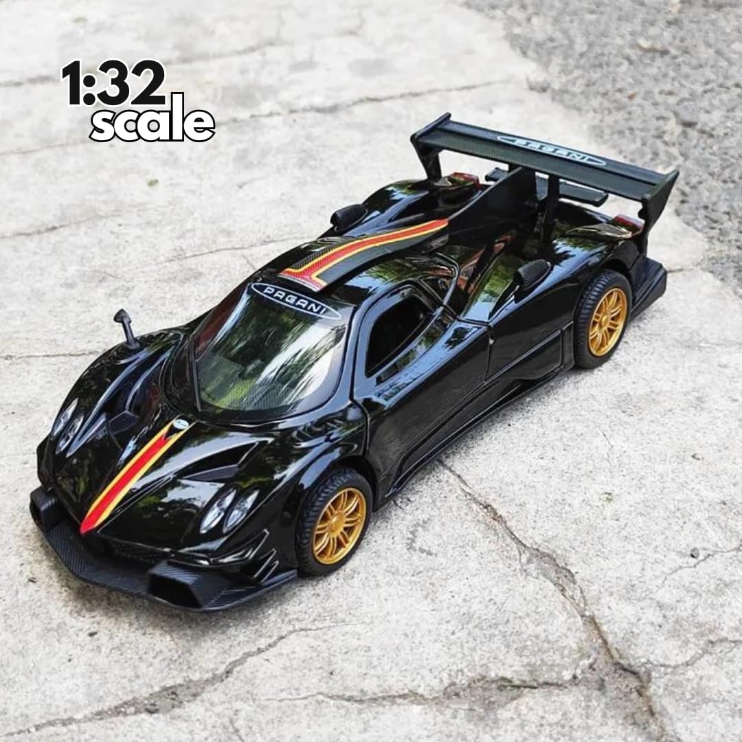 MSZ Pagani ZONDA Revolucion Car 1:32 Die-Cast Replica - Black - Laadlee